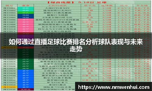 如何通过直播足球比赛排名分析球队表现与未来走势
